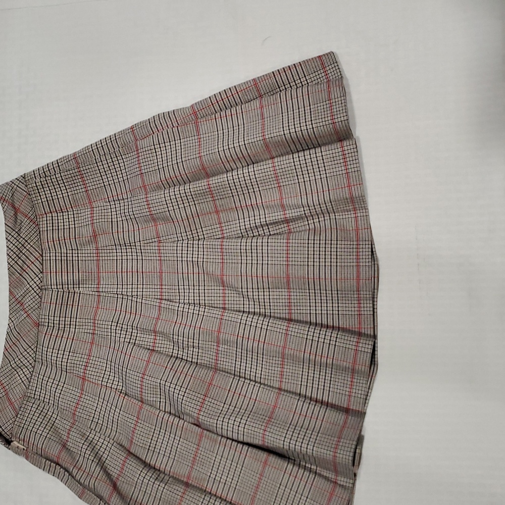 Divided Plaid Pleated school girl  Preppy  Micro Mini Skirt - Picture 3 of 8
